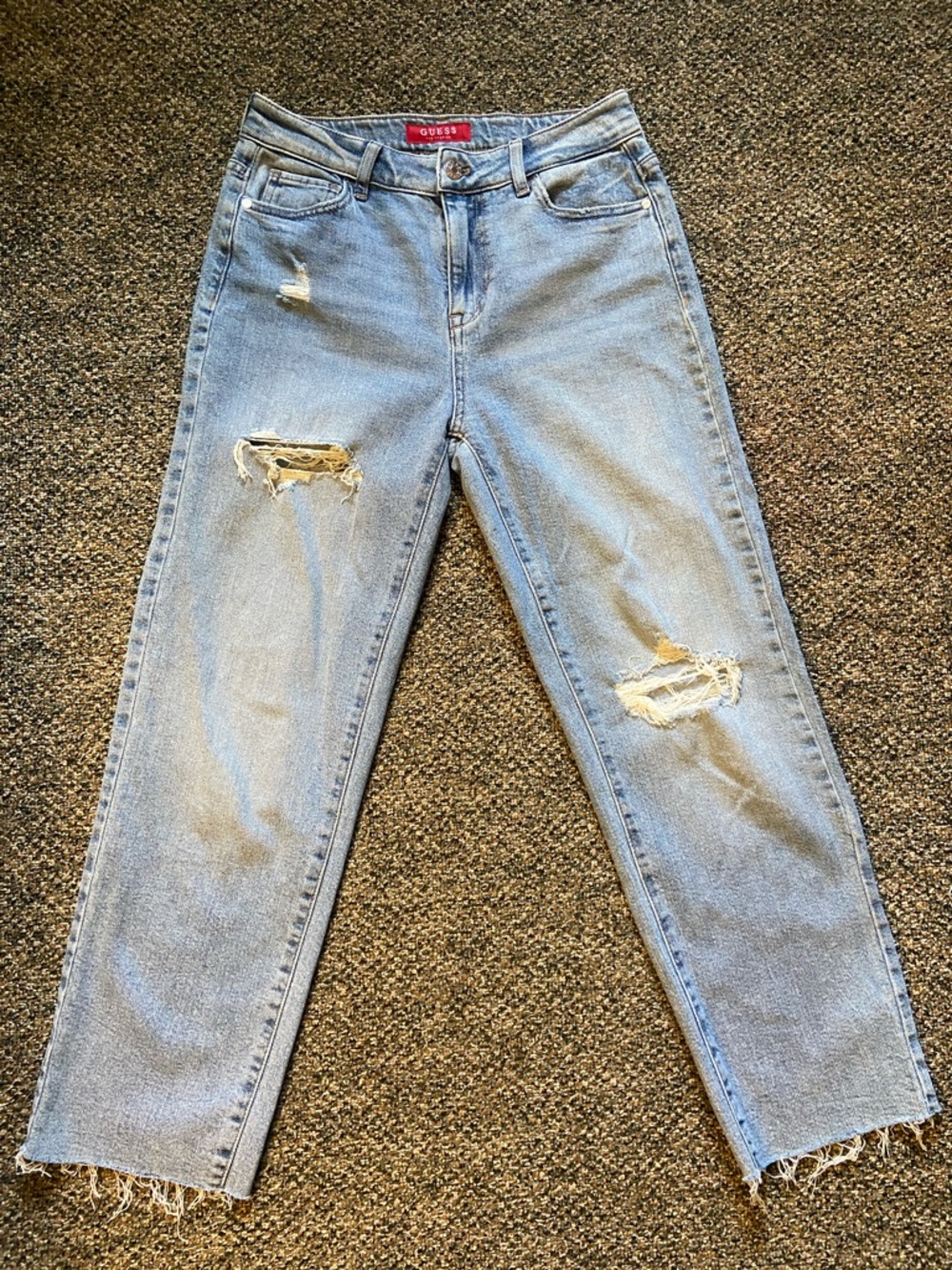 GUESS Light Blue Distressed Boyfriend Jeans